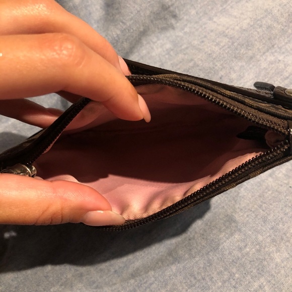 Coach Signature Brown Wristlet - Picture 8 of 9